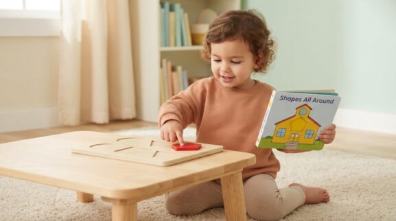 Pentagon learning activity for a 2-year-old