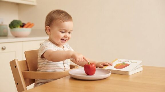 Pepper learning activity for a 1-year-old