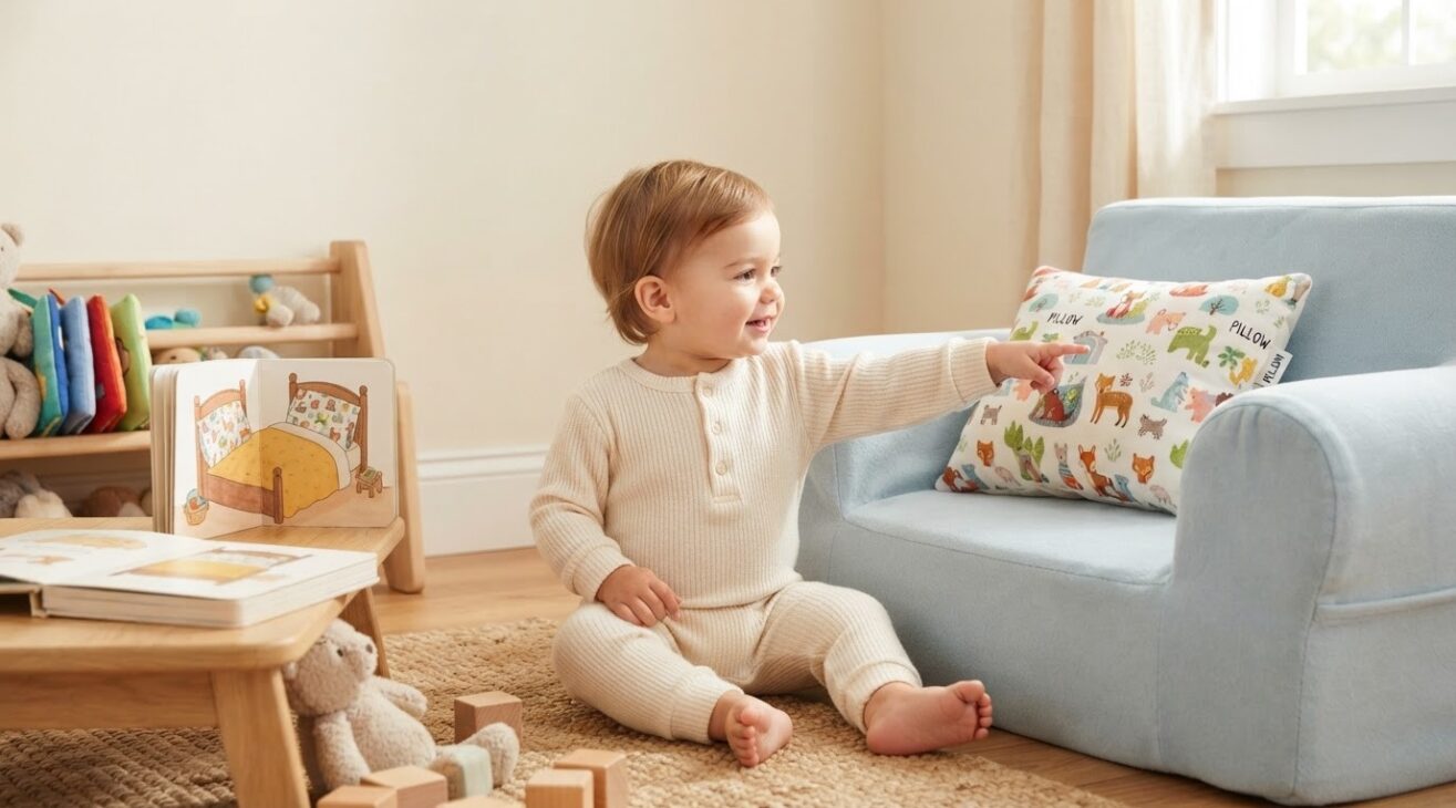 Learn the Word Pillow for 1-Year-Old Toddlers