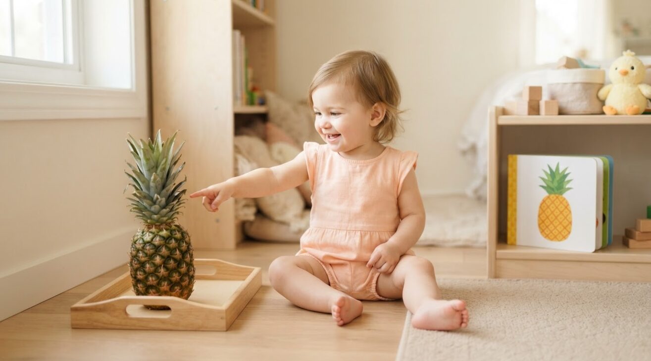 Learn the Word Pineapple for 1-Year-Old Toddlers