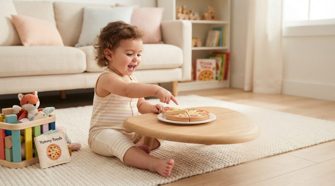Learn the Word Pizza for 1-Year-Old Toddlers