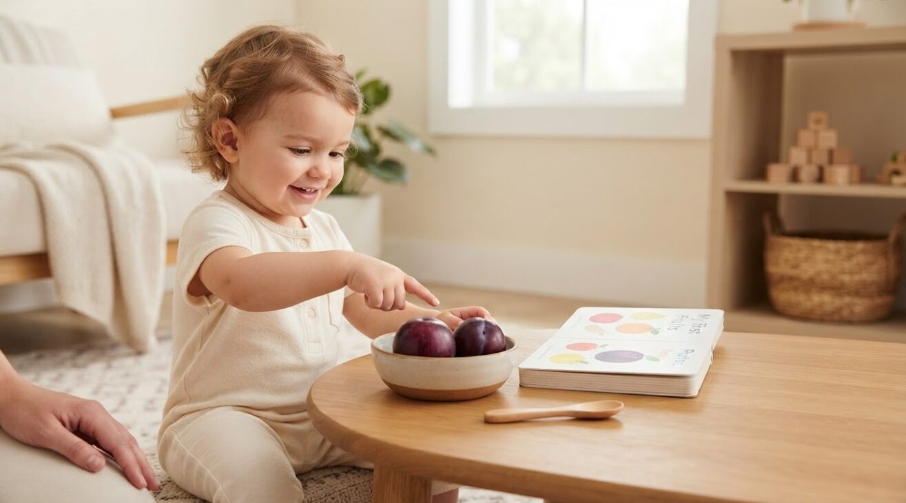 Learn the Word Plum for 1-Year-Old Toddlers