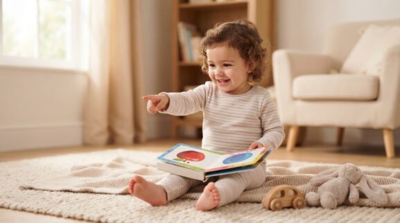 Point learning activity for a 1-year-old