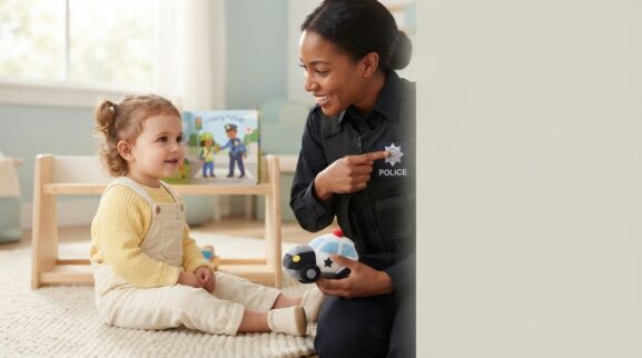 Police Officer learning activity for a 2-year-old