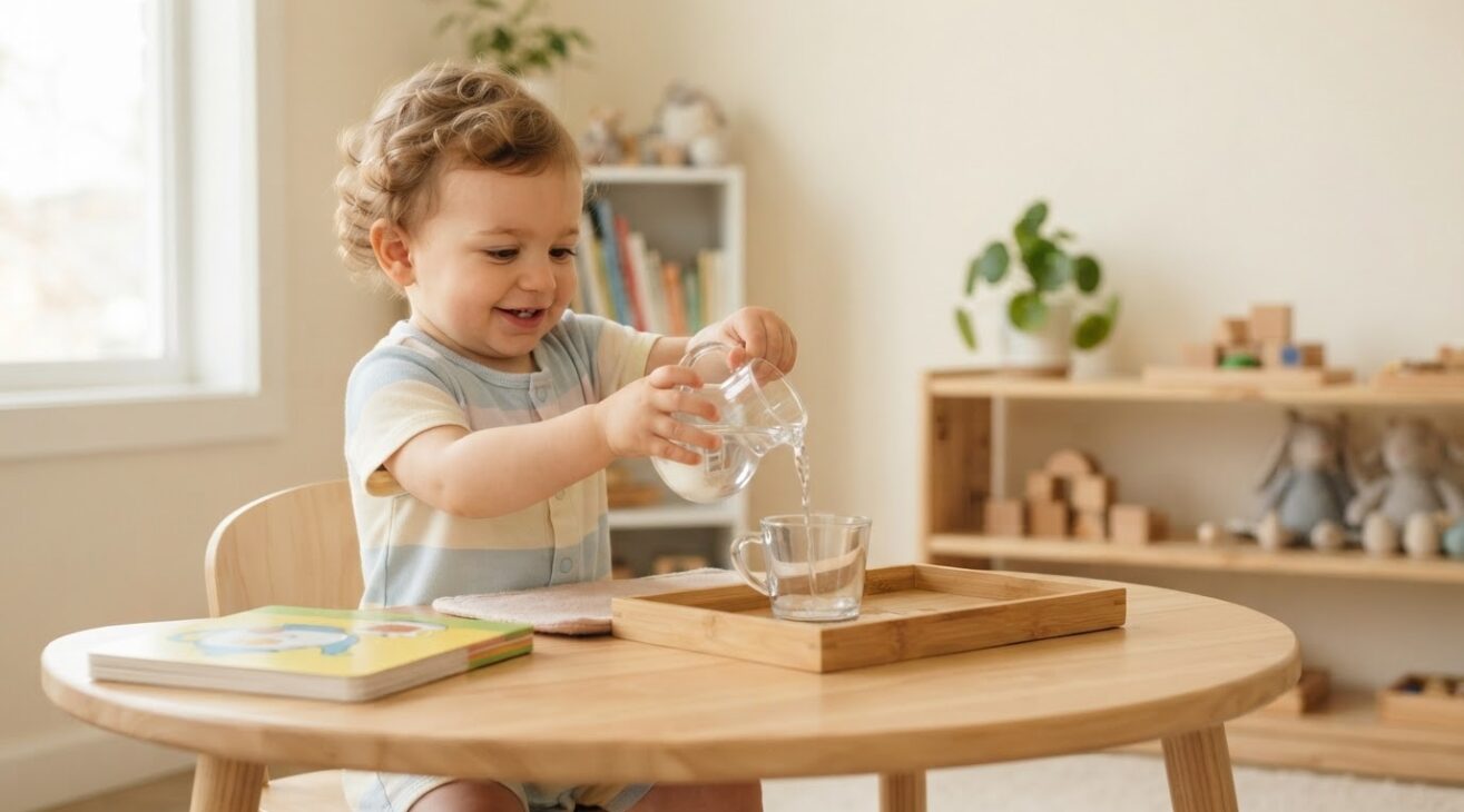 Learn the Word Pour for 1-Year-Old Toddlers