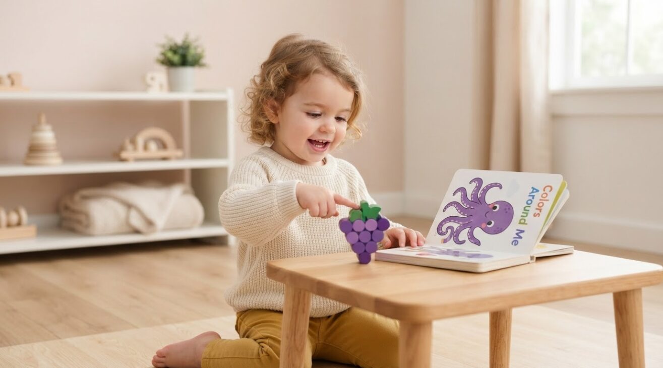 Learn the Word Purple for 2-Year-Old Toddlers