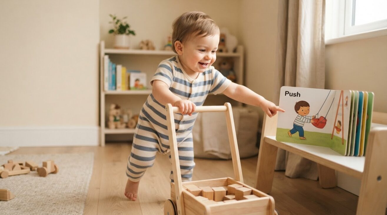 Learn the Word Push for 1-Year-Old Toddlers