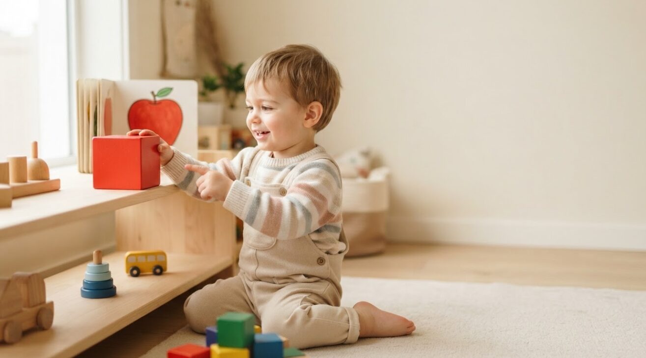 Learn the Word Red for 2-Year-Old Toddlers
