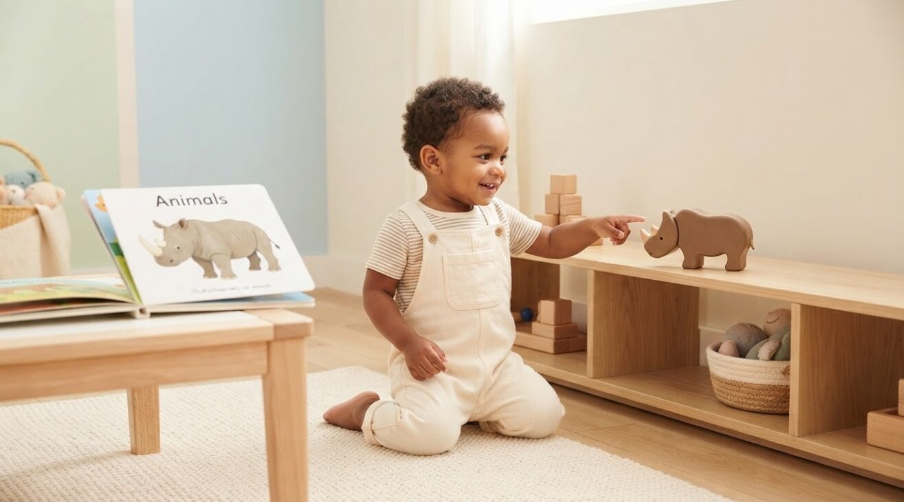Learn the Word Rhinoceros for 1-Year-Old Toddlers