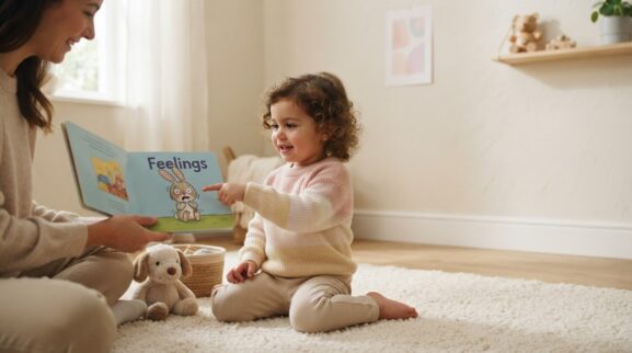 Scared learning activity for a 2-year-old