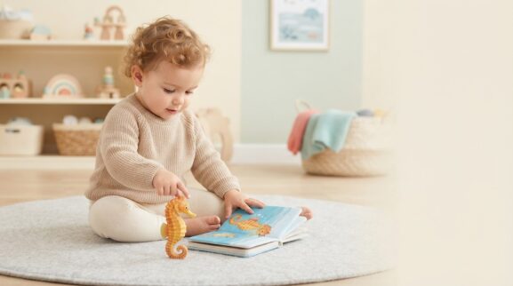Seahorse learning activity for a 1-year-old