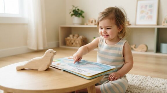 Seal learning activity for a 1-year-old