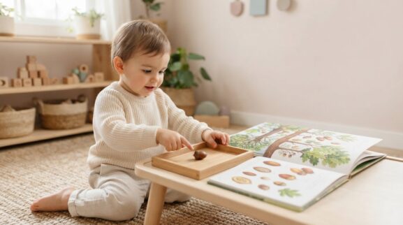 Seed learning activity for a 2-year-old