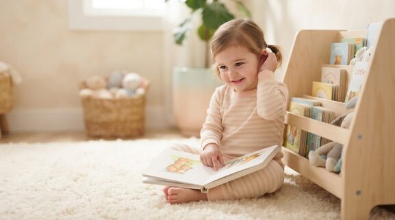 Shy learning activity for a 2-year-old