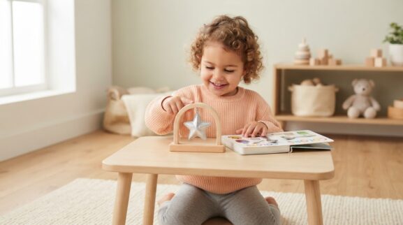 Silver learning activity for a 2-year-old