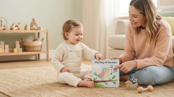 Sing learning activity for a 1-year-old