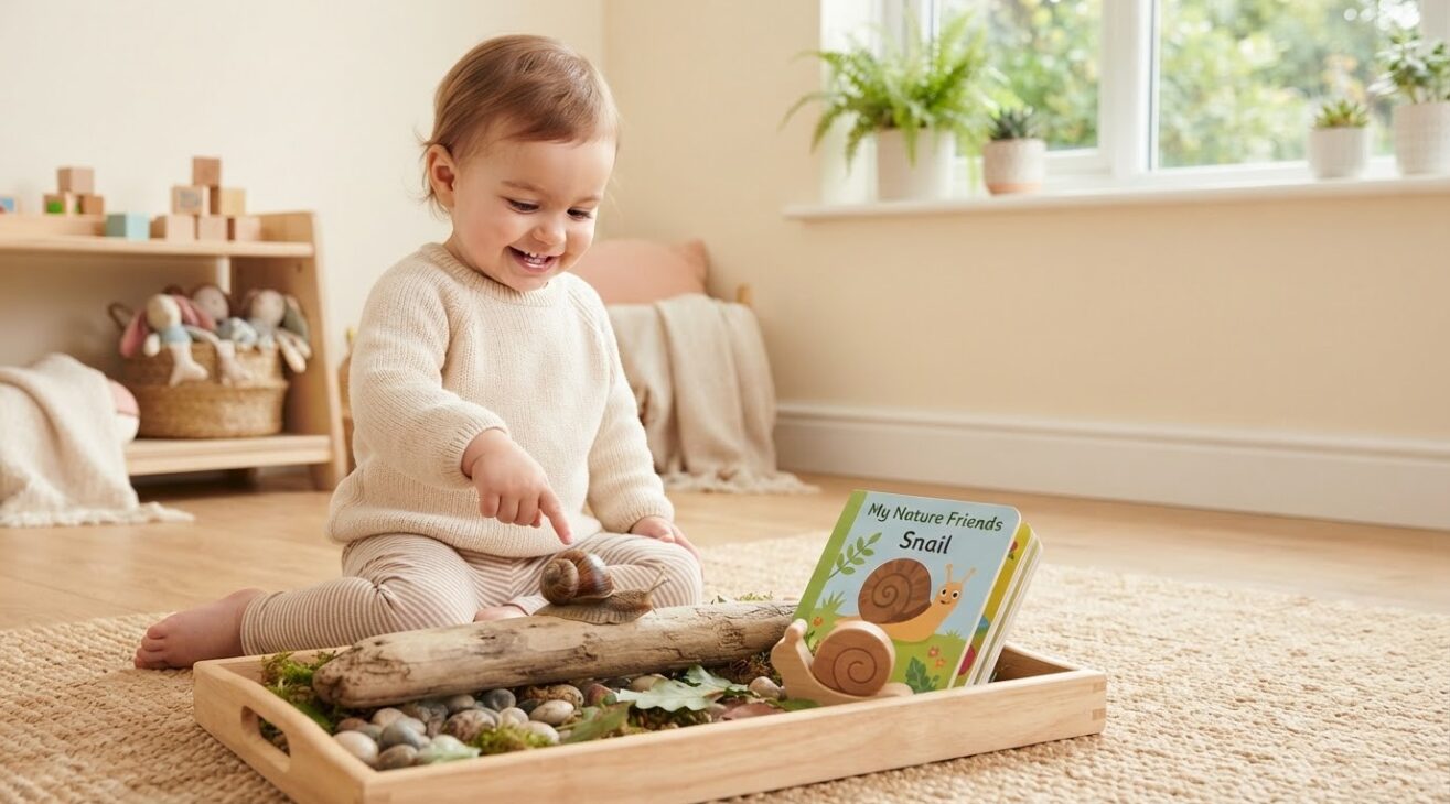 Learn the Word Snail for 1-Year-Old Toddlers
