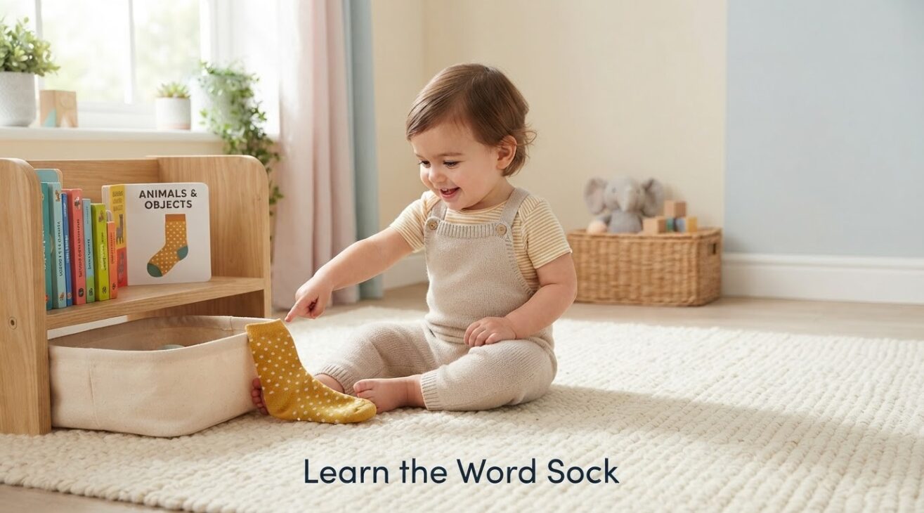 Learn the Word Sock for 1-Year-Old Toddlers
