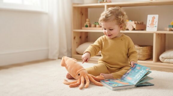 Squid learning activity for a 1-year-old