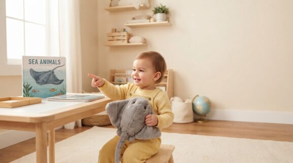 Stingray learning activity for a 1-year-old