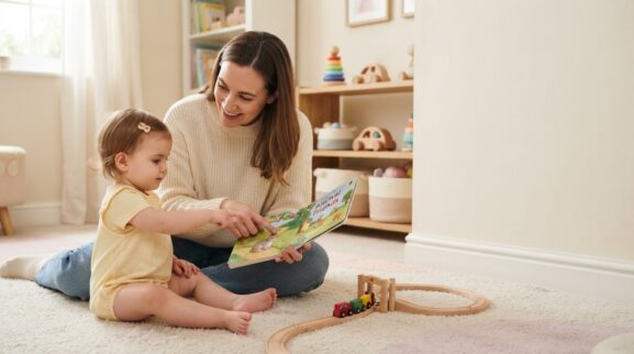 Wait learning activity for a 1-year-old