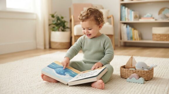 Wave learning activity for a 1-year-old