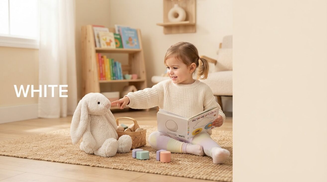 Learn the Word White for 2-Year-Old Toddlers