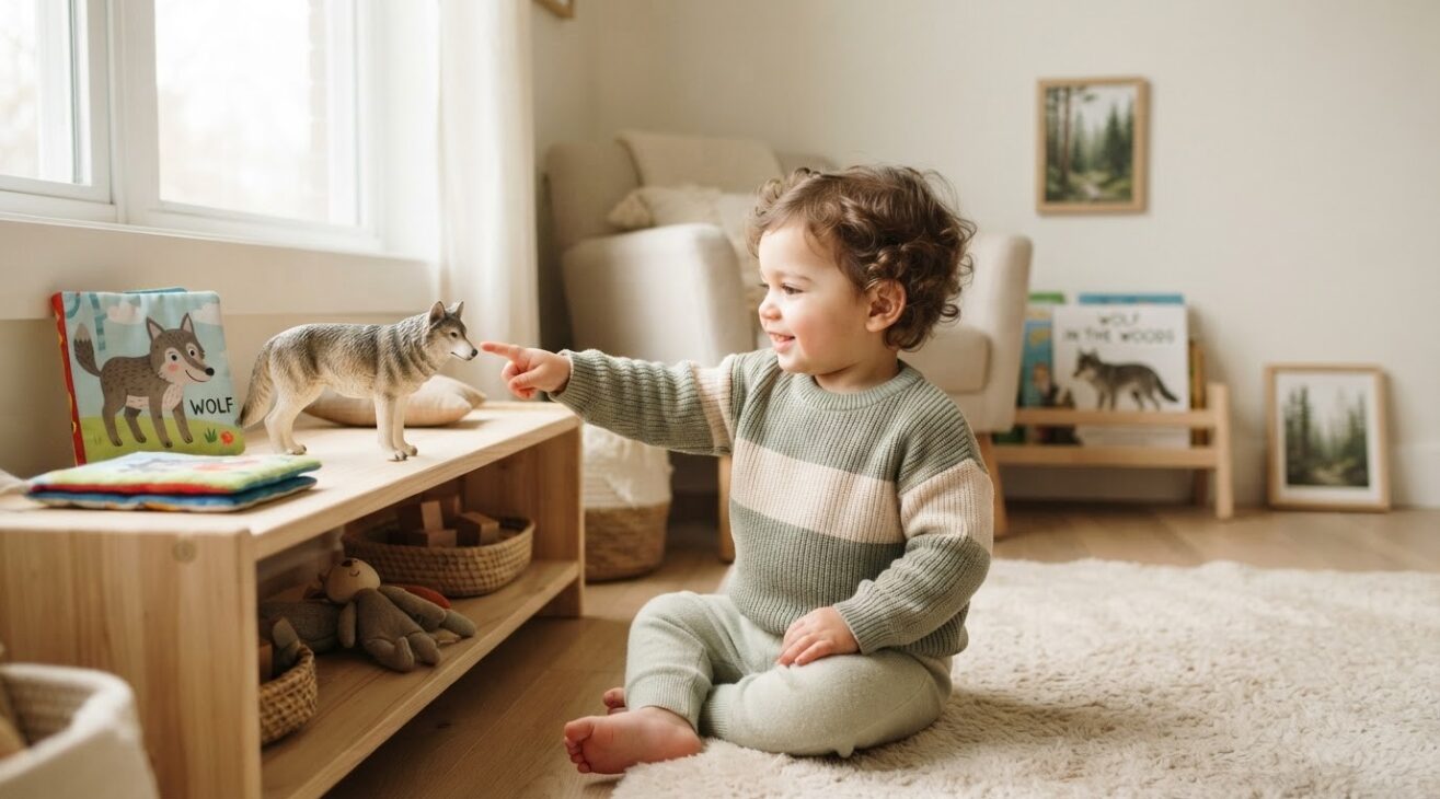 Learn the Word Wolf for 1-Year-Old Toddlers