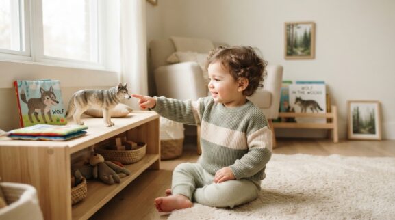 Wolf learning activity for a 1-year-old