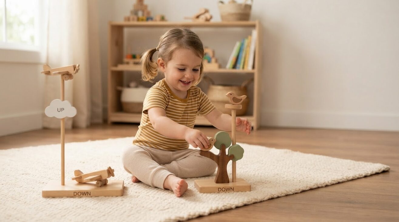 Learn Up and Down Through Play for 2-Year-Old Toddlers