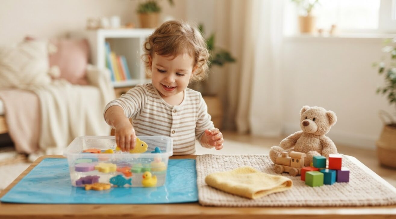 Learn Wet and Dry Through Play for 2-Year-Old Toddlers