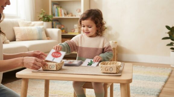 Learning Through Routines: Everyday Safety Words for 2 Years parent learning guide for a 2-year-old