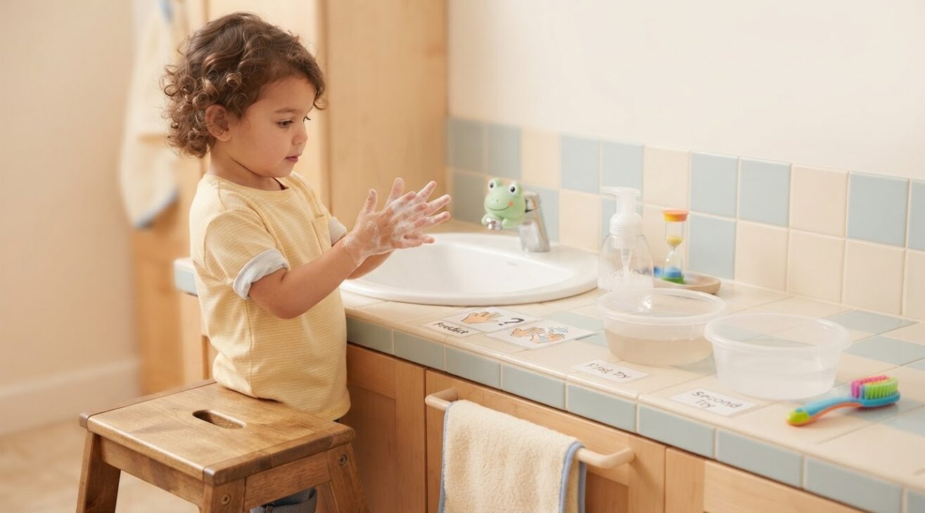 Learning Through Routines: Handwashing Routine for 4-Year-Old Kids