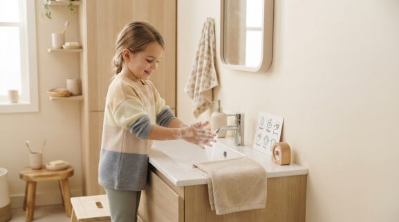 Learning Through Routines: Handwashing Routine for 5 Years parent learning guide for a 5-year-old
