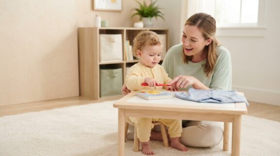 Learning Through Routines: Morning Routine for 1 Year parent learning guide for a 1-year-old