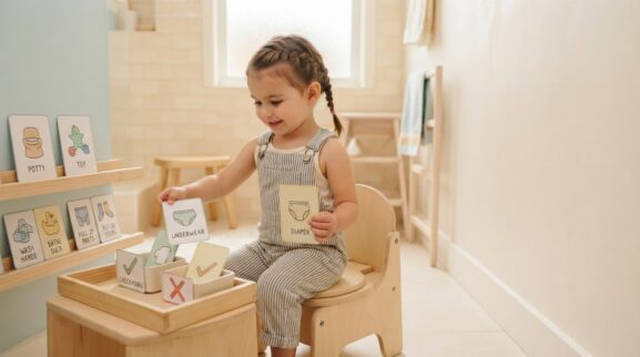 Learning Through Routines: Toilet Learning Words & Routine for 2 Years parent learning guide for a 2-year-old