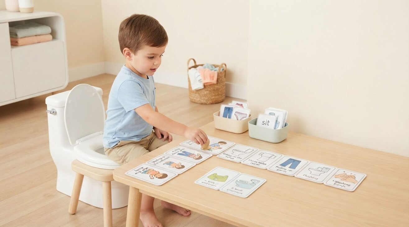 Learning Through Routines: Toilet Learning Words & Routine for 4-Year-Old Kids