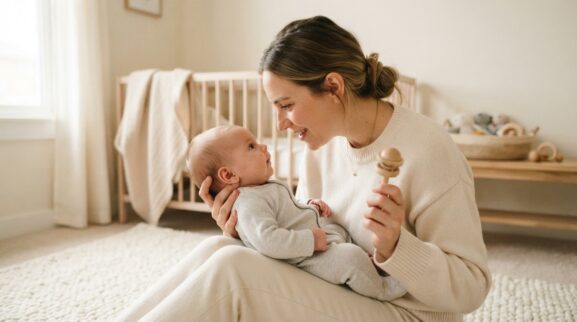 Listening & Sound Awareness Activity Cards for 0–3 Months printable learning activity for a 0–3 month old baby