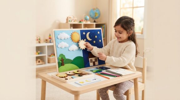 Little Explorer Activity: Day, Night & Sky for 5 Years learning activity for a 5-year-old