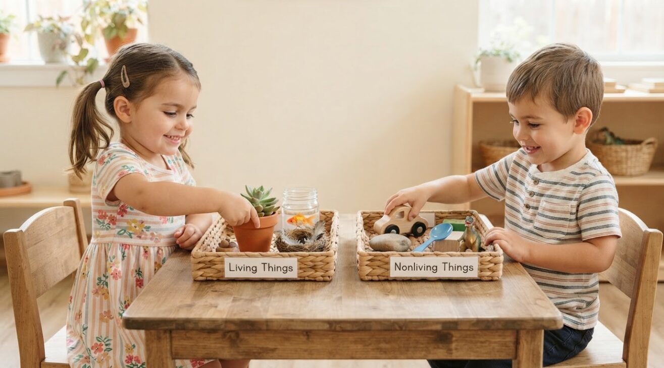 Little Explorer Activity: Living & Nonliving for 4-Year-Old Kids