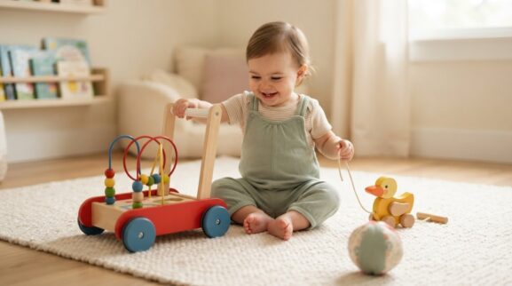 Little Explorer Activity: Push, Pull & Motion for 1 Year learning activity for a 1-year-old