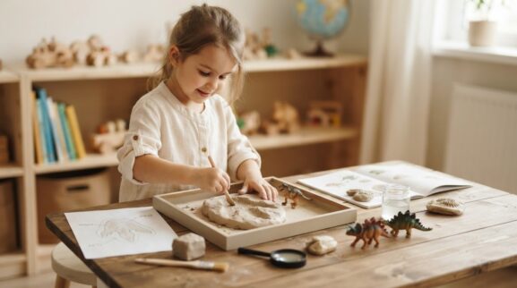 Little Explorer Guide: Dinosaurs & Fossils for 5 Years parent learning guide for a 5-year-old