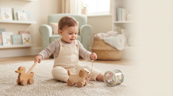 Little Explorer Guide: Push, Pull & Motion for 1 Year parent learning guide for a 1-year-old