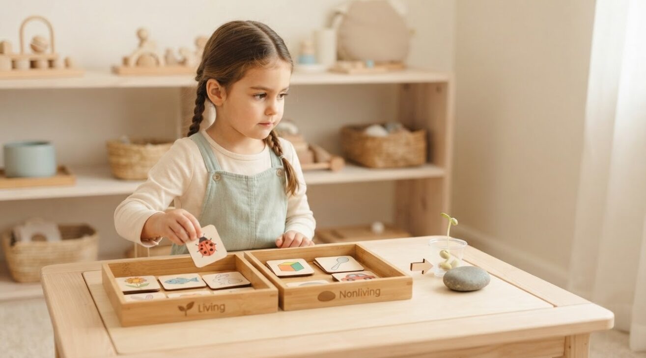 Living & Nonliving Activity Cards for 5-Year-Old Kids