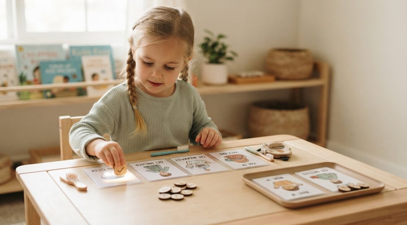 Morning Routine Activity Cards for 4-Year-Old Kids