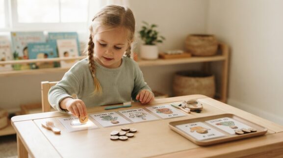 Morning Routine Activity Cards for 4 Years printable learning activity for a 4-year-old