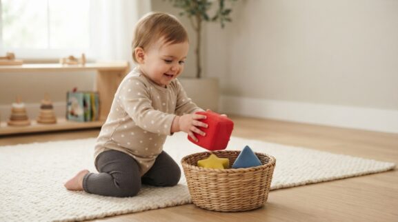 Move & Learn: Action Movements for 10–11 Months parent learning guide for a 10–11 month old baby