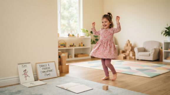 Move & Learn: Dance & Freeze for 5 Years parent learning guide for a 5-year-old