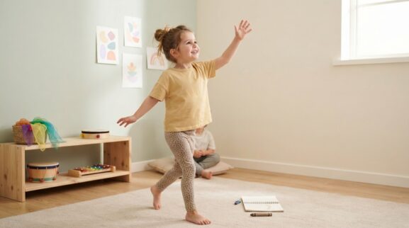 Music & Movement Activity: Action Songs for 5 Years learning activity for a 5-year-old