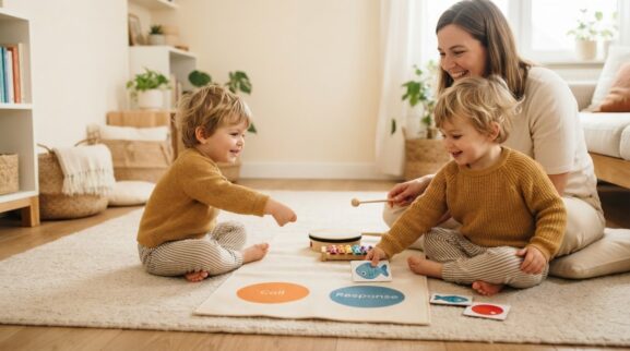 Music & Movement Activity: Call & Response for 2 Years learning activity for a 2-year-old